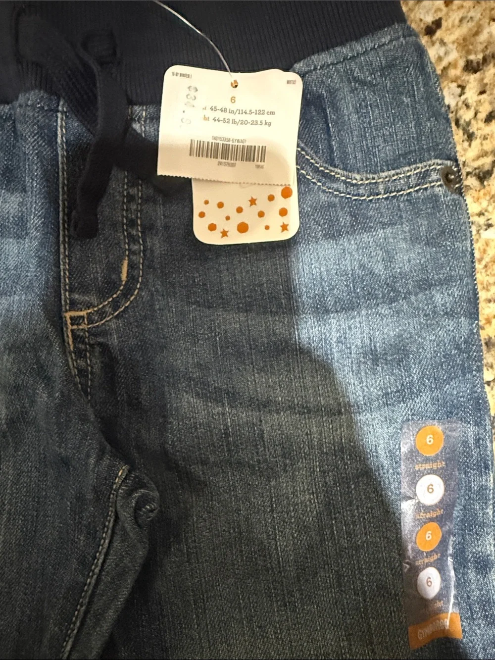 Gymboree Khaki & Blue Jean Drawstring Cargo Pants